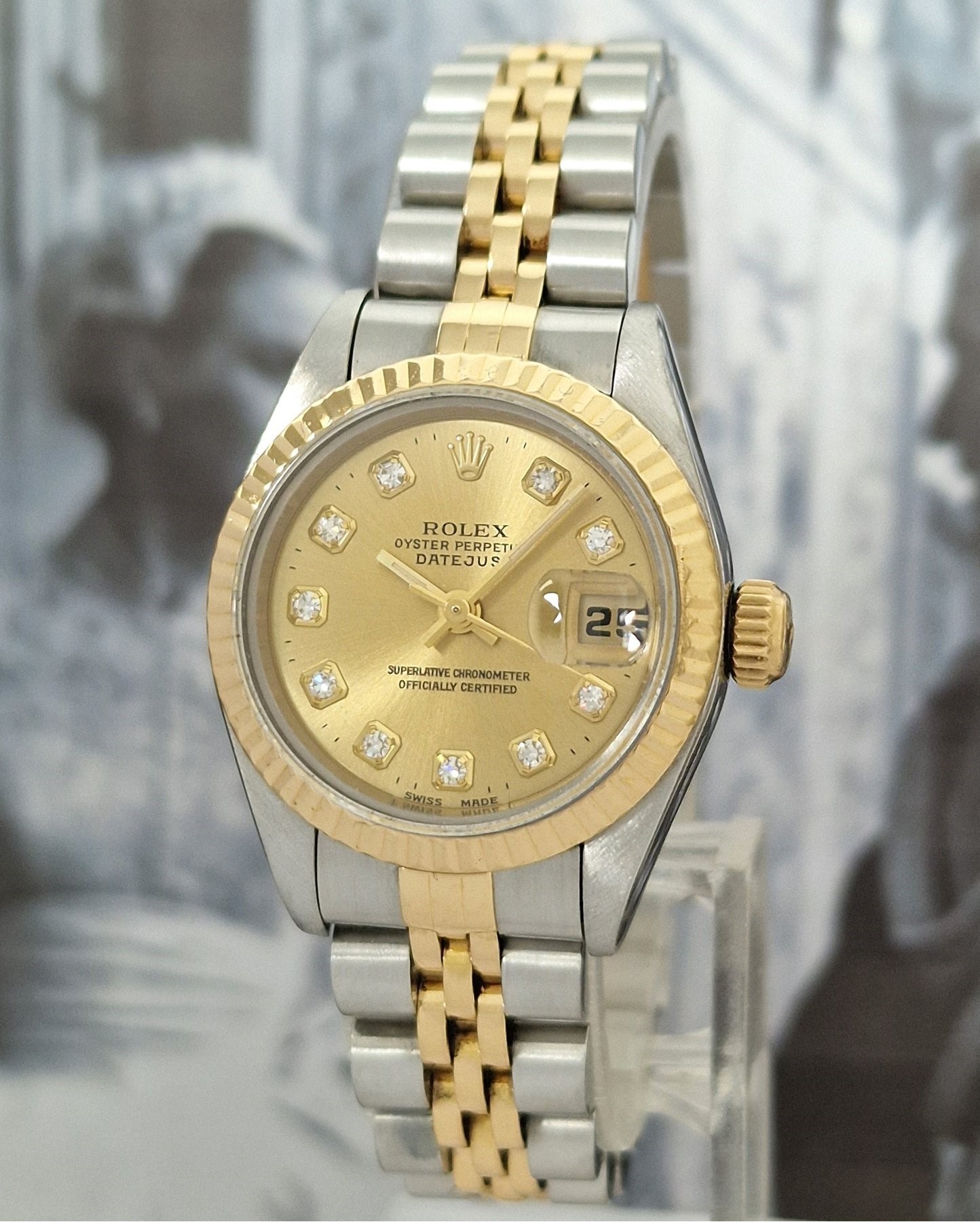 Rolex Oyster Datejust Diamonds Ladies - Full set
