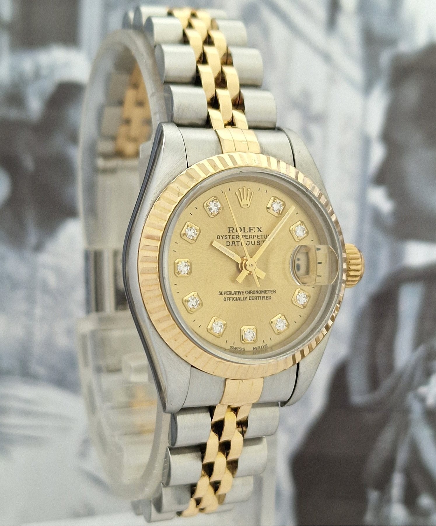 Rolex Oyster Datejust Diamonds Dames - Full set