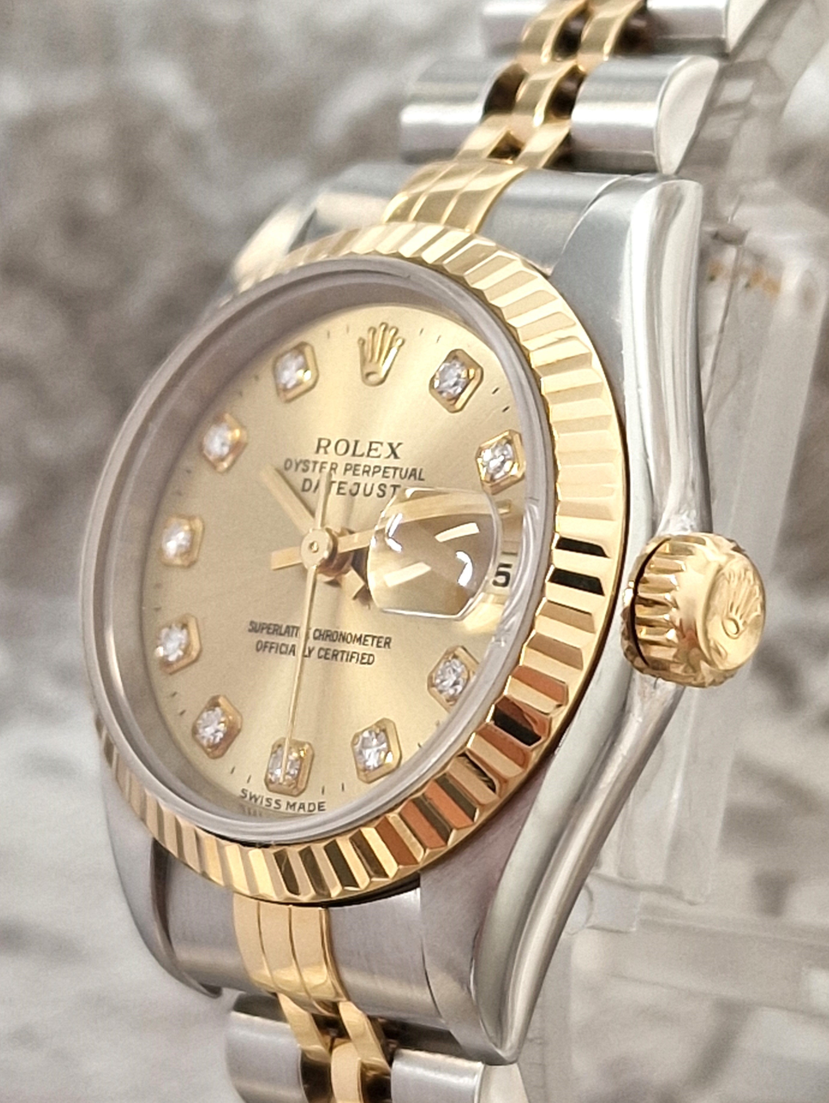 Rolex Oyster Datejust Diamonds Dames - Full set