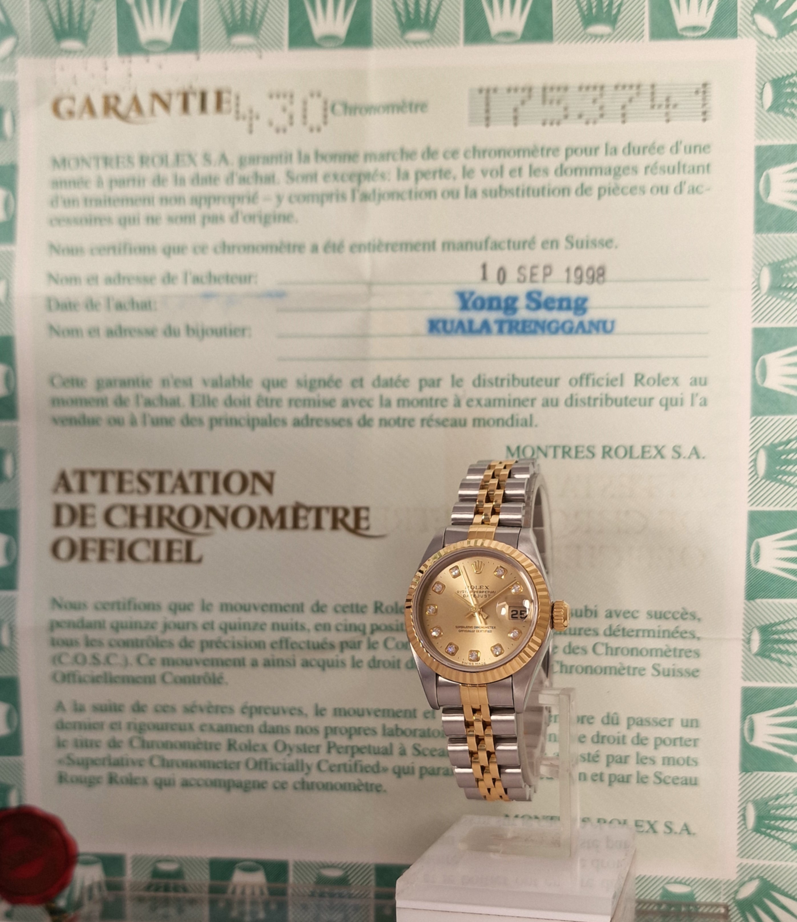 Rolex Oyster Datejust Diamonds Dames - Full set