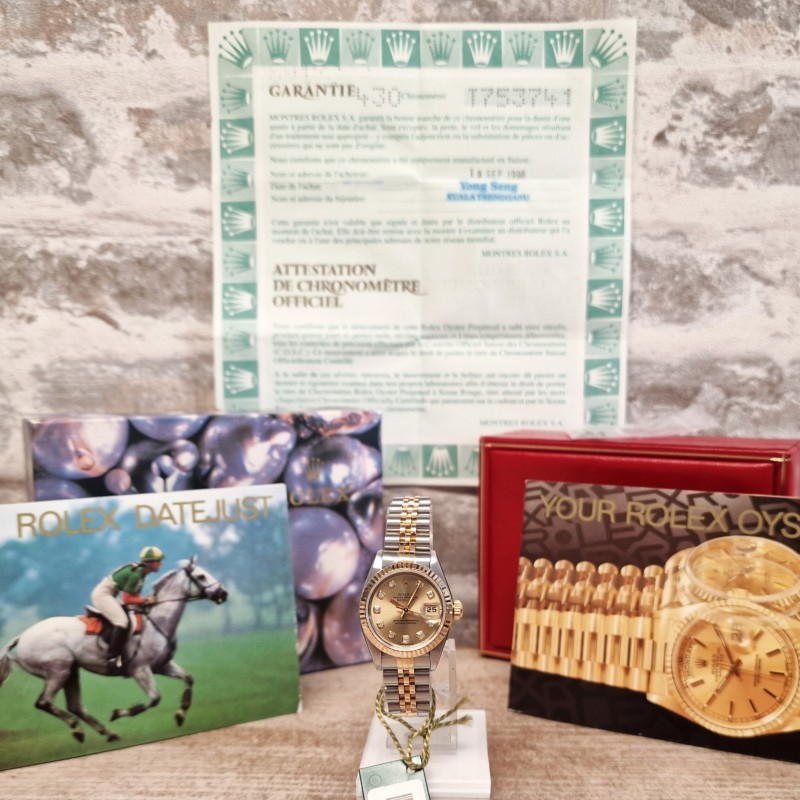 Rolex Oyster Datejust Diamonds Ladies - Full set