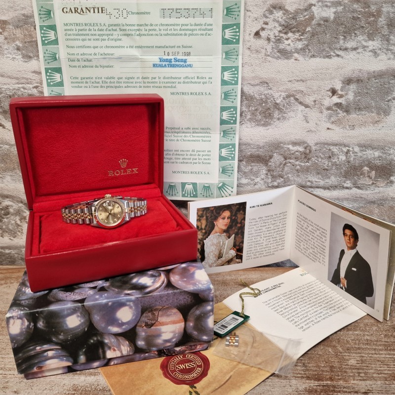 Rolex Oyster Datejust Diamonds Ladies - Full set