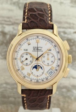 Zenith 18k El Primero Chronomaster. Complete set.