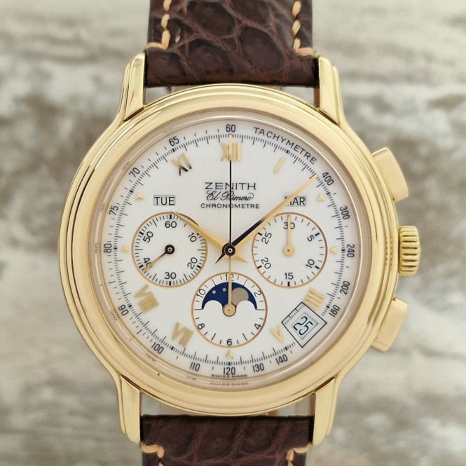 Zenith 18k El Primero Chronomaster. Complete set.