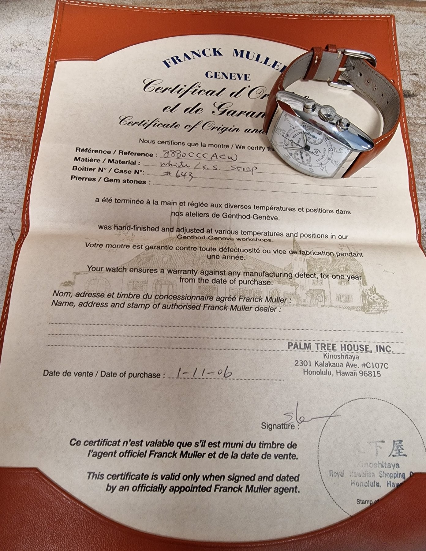 Franck Muller Casablanca Chrono 10th Anniversary Full Set