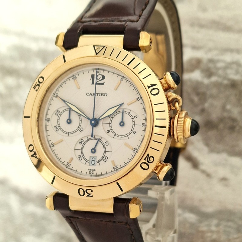 Cartier 18k Pasha Chronograph SOLD