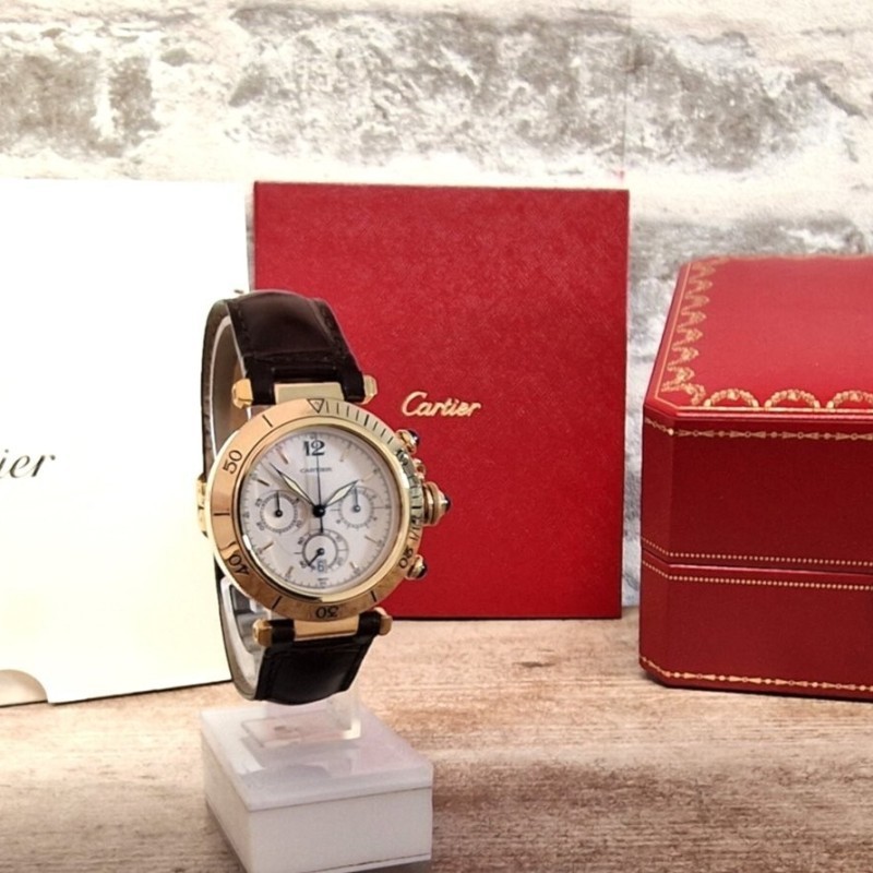 Cartier 18k Pasha Chronograph SOLD
