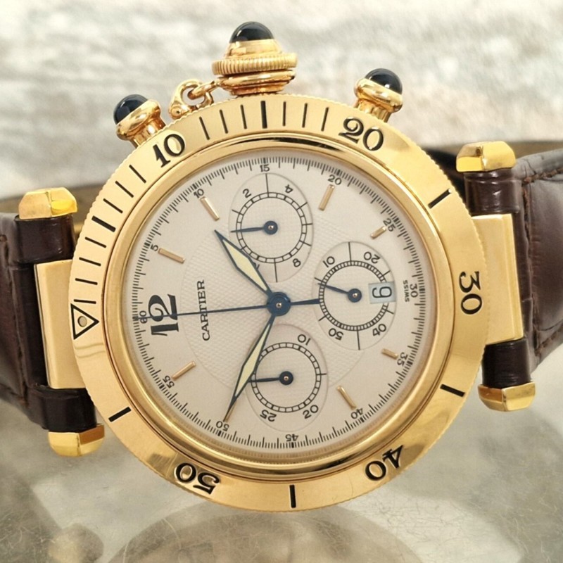 Cartier 18k Pasha Chronograph SOLD