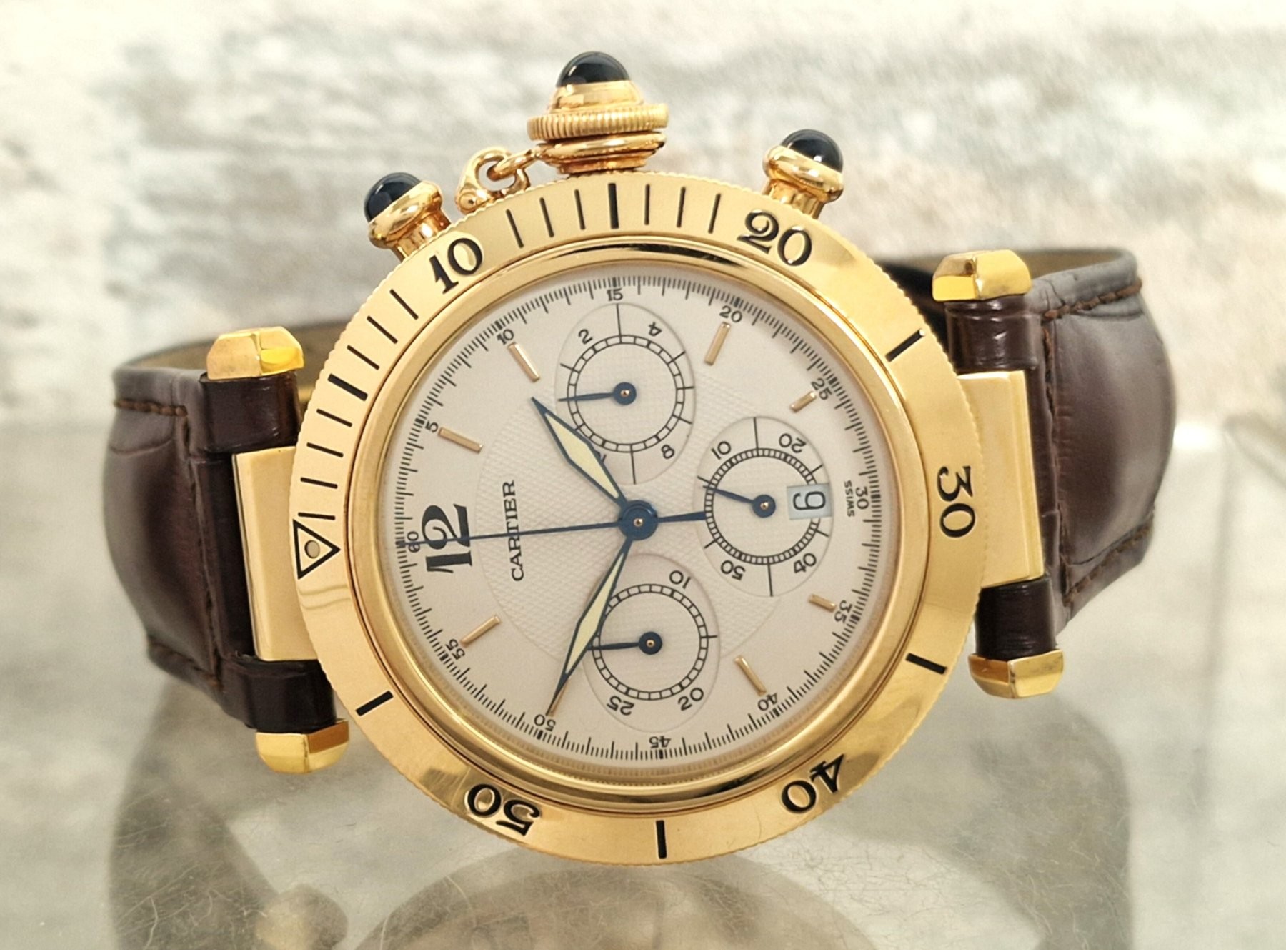 Cartier 18k Pasha Chronograph SOLD