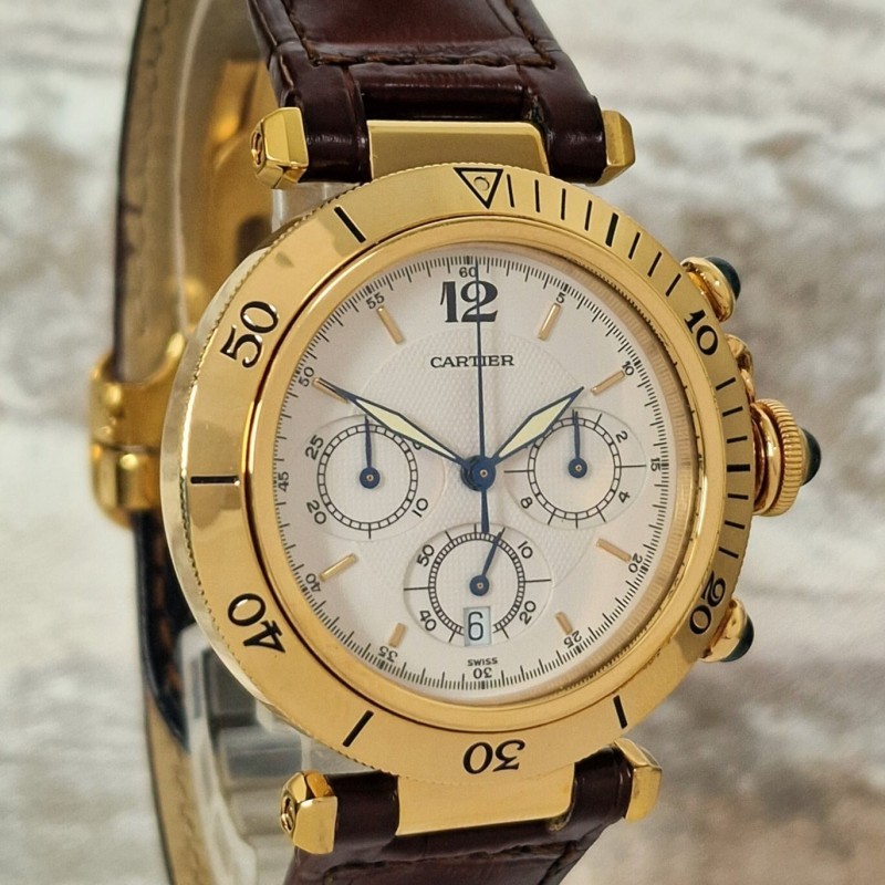 Cartier 18k Pasha Chronograph SOLD