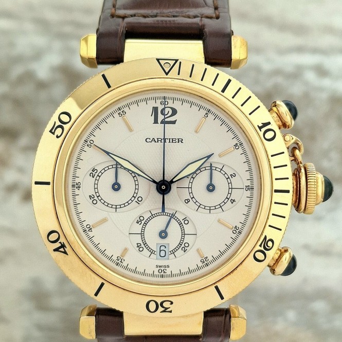 Cartier 18k Pasha Chronograph SOLD