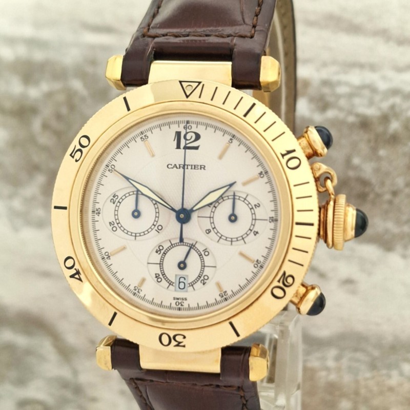 Cartier 18k Pasha Chronograph SOLD