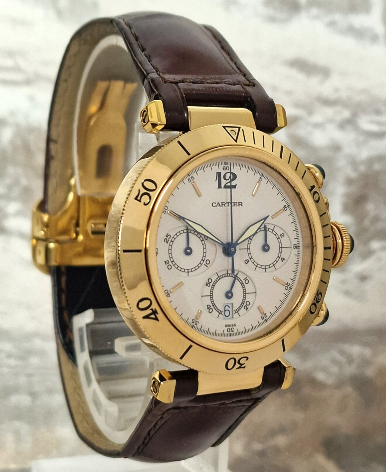 Cartier 18k Pasha Chronograph SOLD