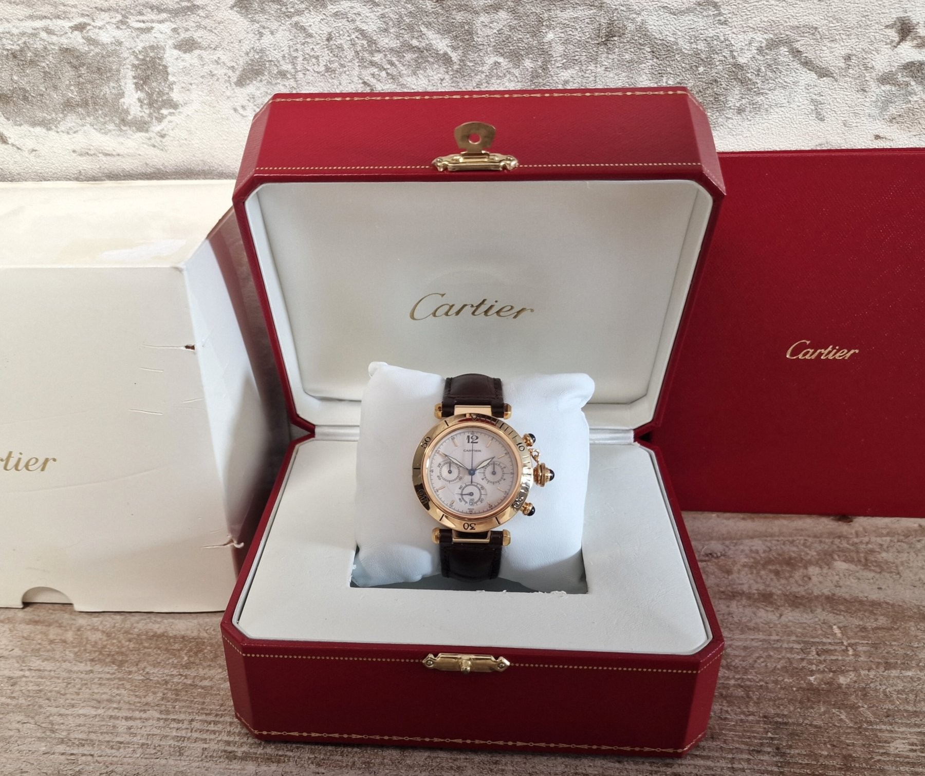 Cartier 18k Pasha Chronograph SOLD
