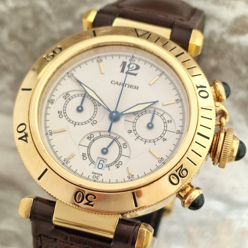 Cartier 18k Pasha Chronograph SOLD
