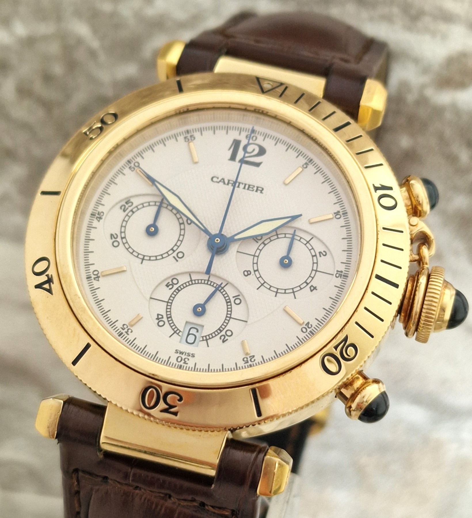 Cartier 18k Pasha Chronograph SOLD