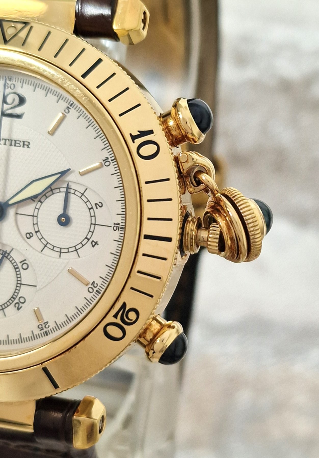 Cartier 18k Pasha Chronograaf VERKOCHT