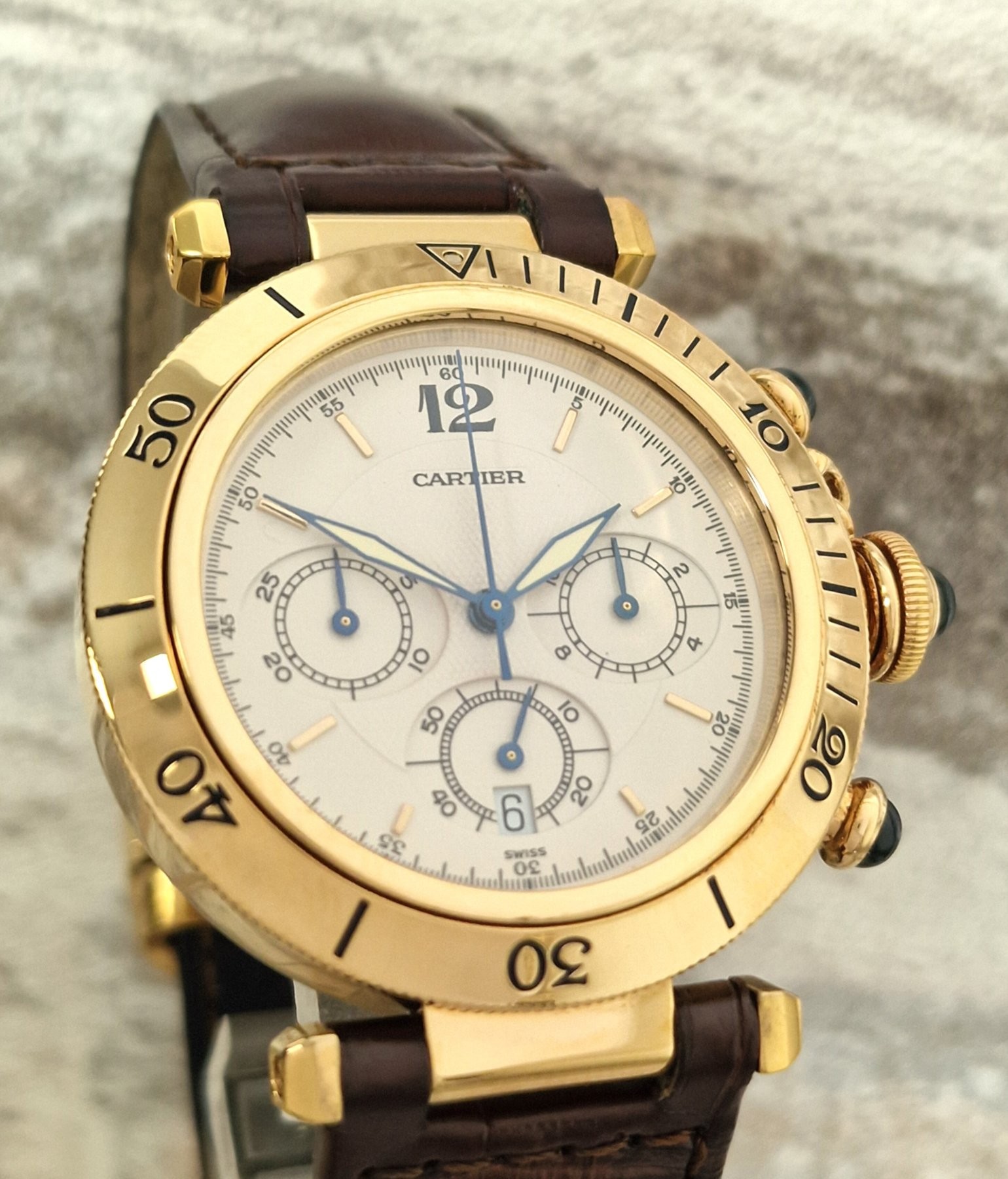 Cartier 18k Pasha Chronograaf VERKOCHT