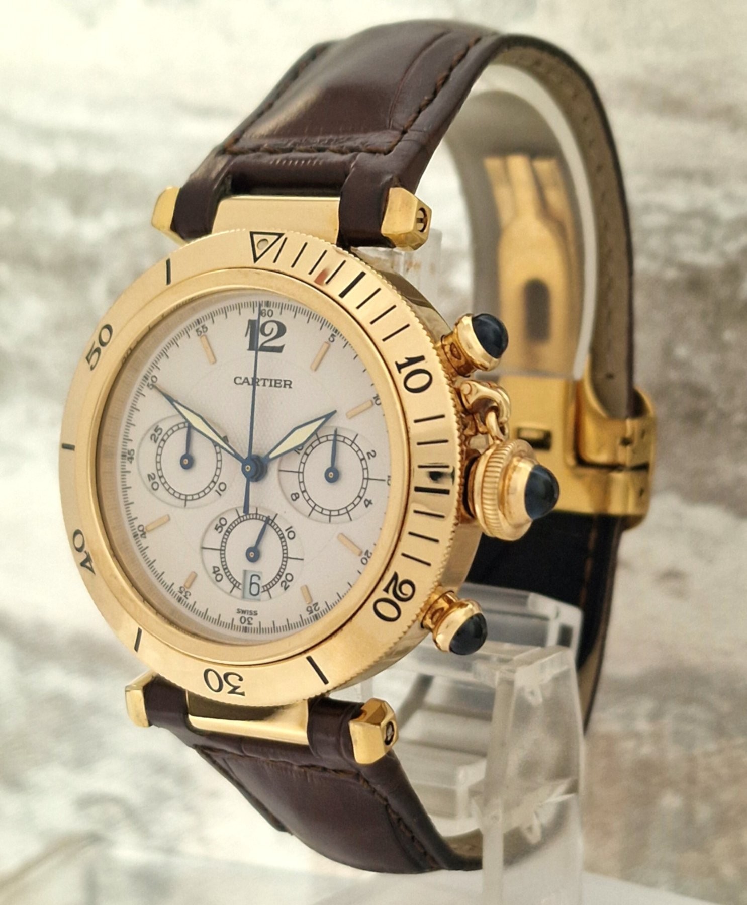 Cartier 18k Pasha Chronograph SOLD