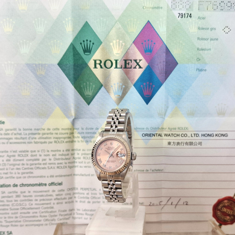 Rolex Oyster Perpetual Datejust Pink Ladies - Full set