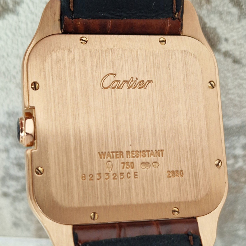 Cartier 18k Santos Dumont Diamonds