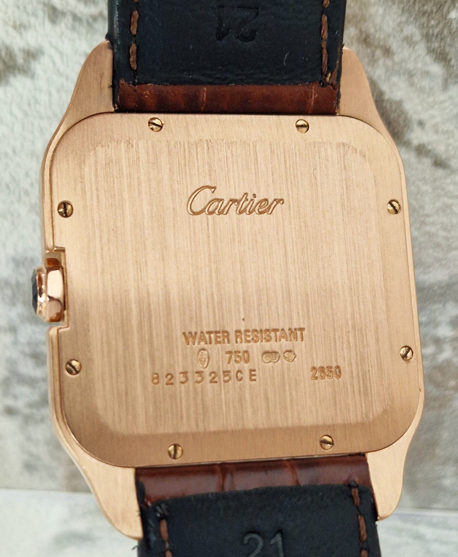 Cartier 18k Santos Dumont Diamonds