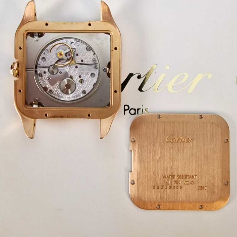 Cartier 18k Santos Dumont Diamonds