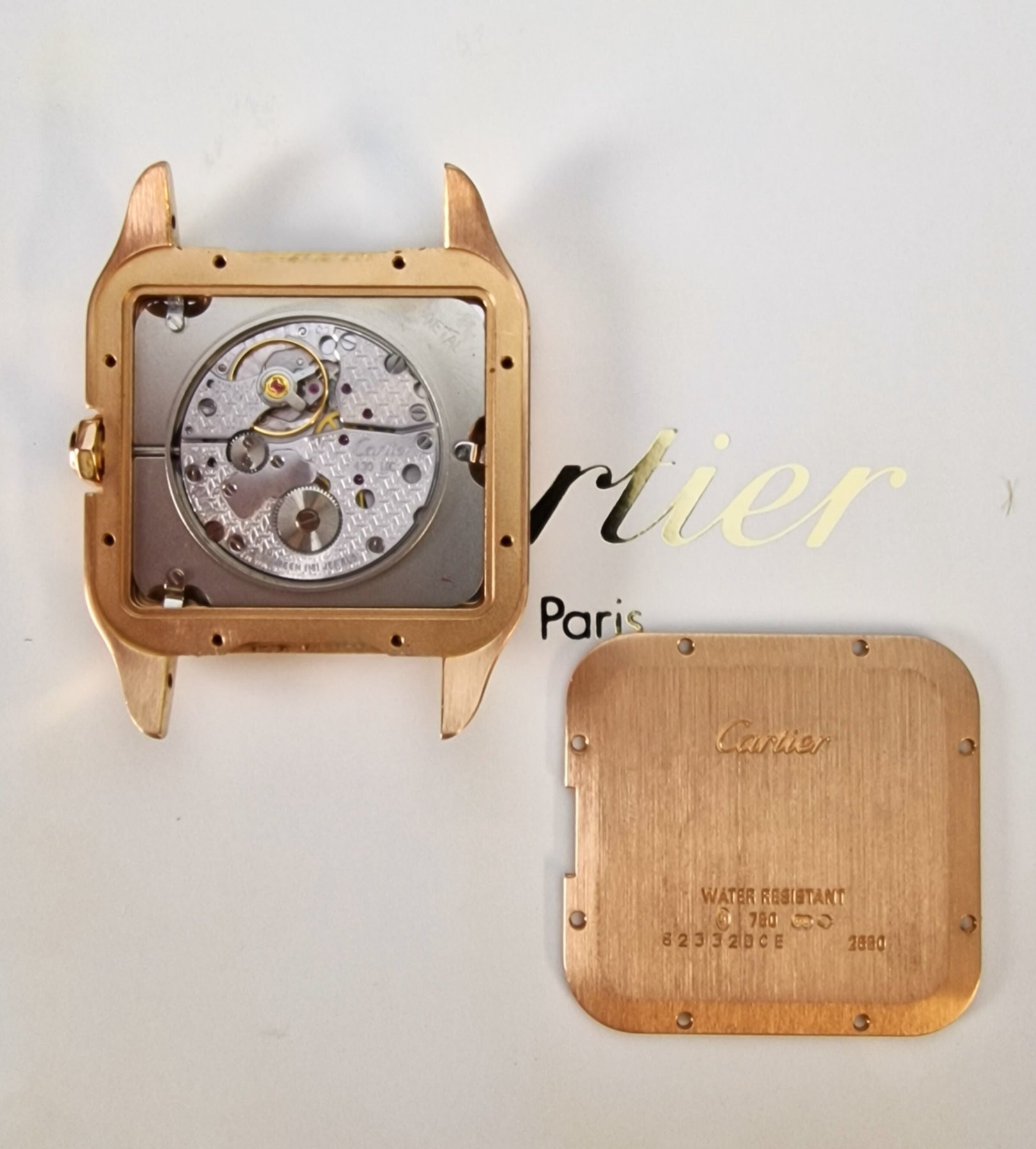 Cartier 18k Santos Dumont Diamonds